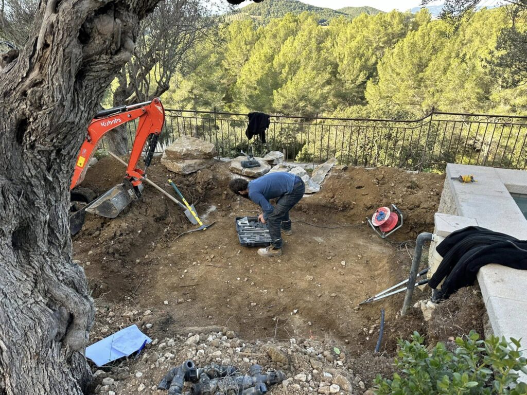 rénovation piscine creusée st tropez 